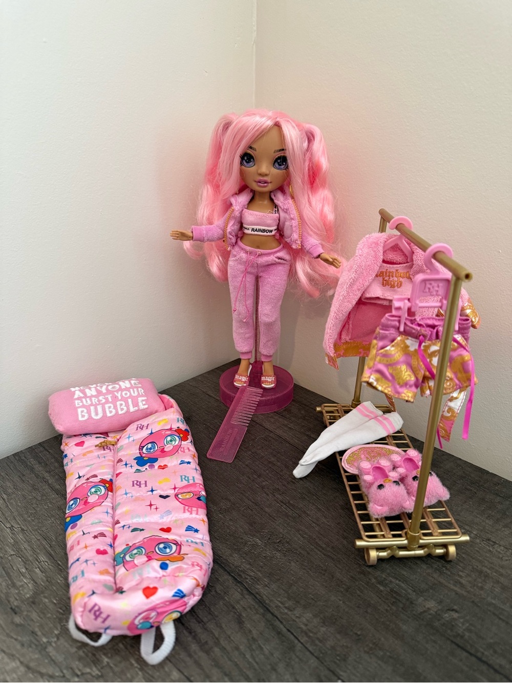 Rainbow High Slumber Party Brianna Dulce Pink Doll - Complete